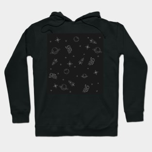 Space Pattern with black background Hoodie